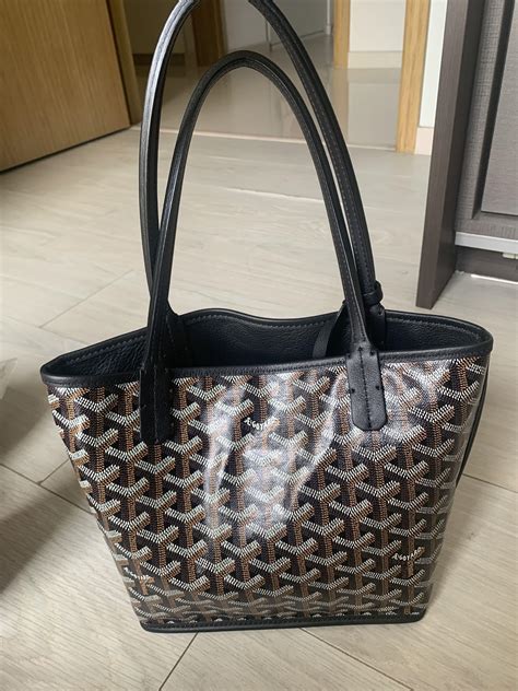 authentic Goyard anjou mini black